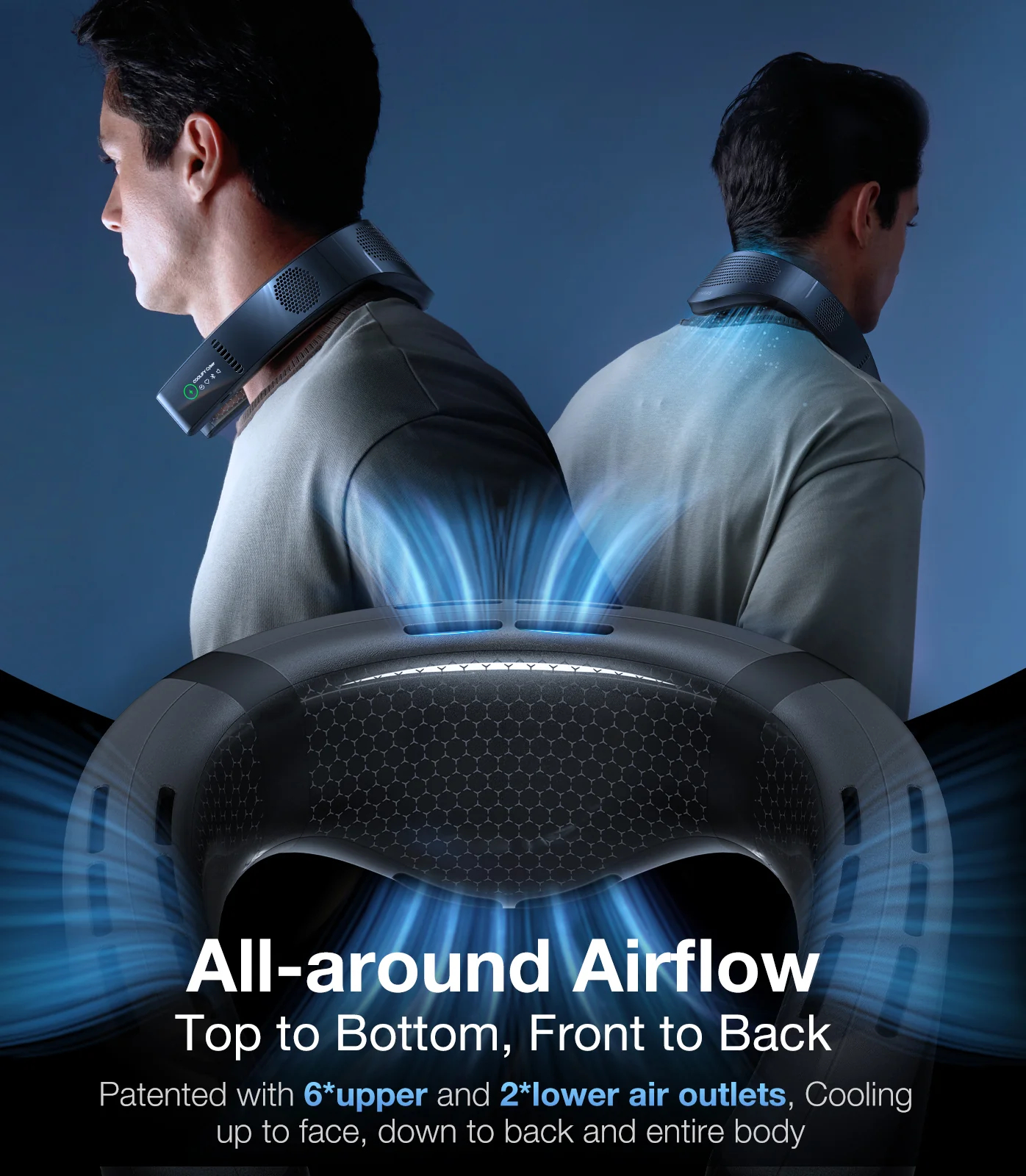 Torras Coolify Cyber Smart App Control Neck Air - Black Torras Coolify Cyber Smart App Control Neck Air - Black