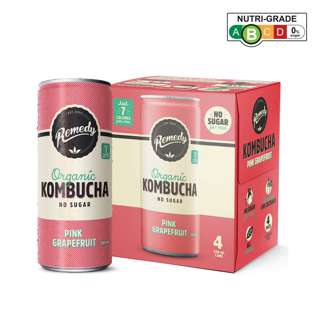 Remedy Organic Kombucha Pink Grapefruit Remedy Organic Kombucha Pink Grapefruit