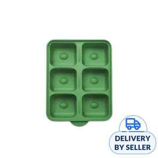 Jammuk Korea Platinum Silicone Food Cube Tray 6 Slots - Green