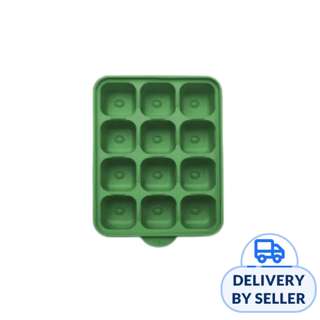Jammuk Korea Platinum Silicone Food Cube Tray 12 Slots-Green