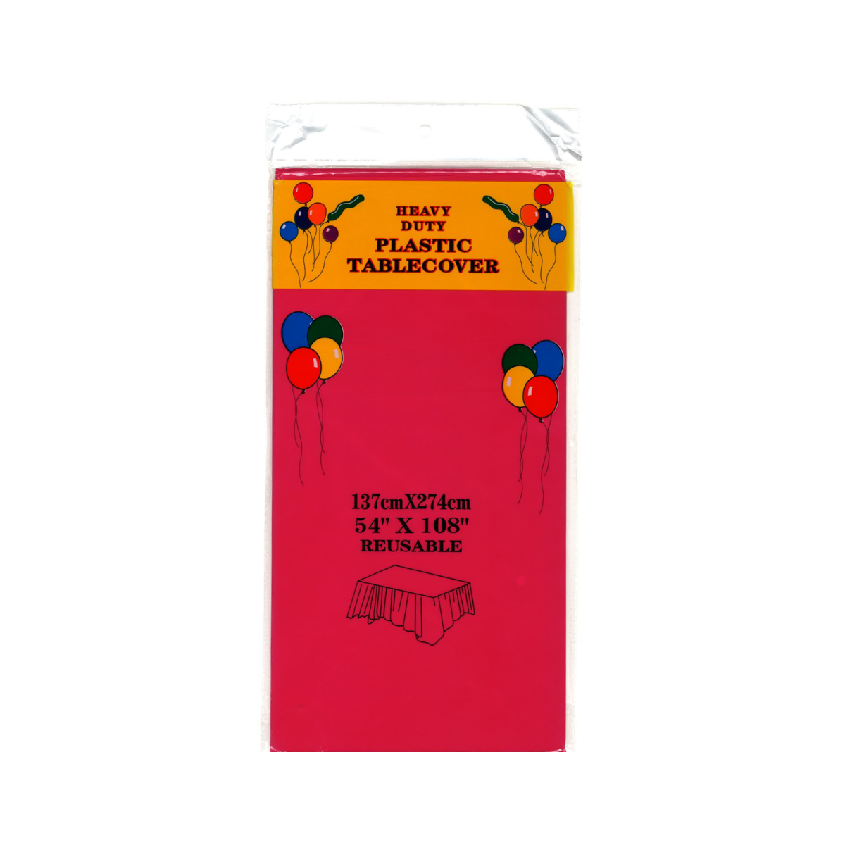 Disposable Tablecloth - Rose Red