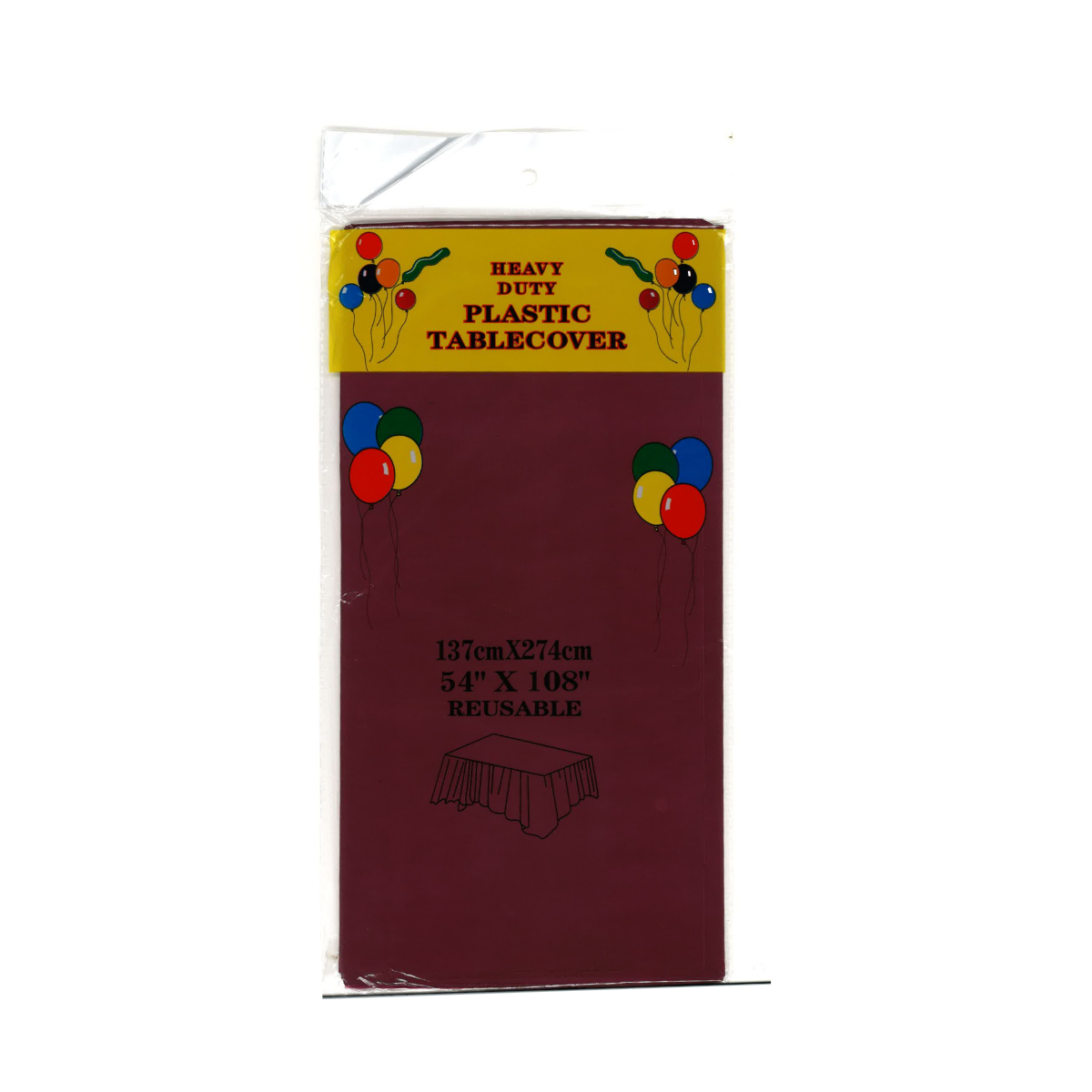 Disposable Tablecloth - Red Wine