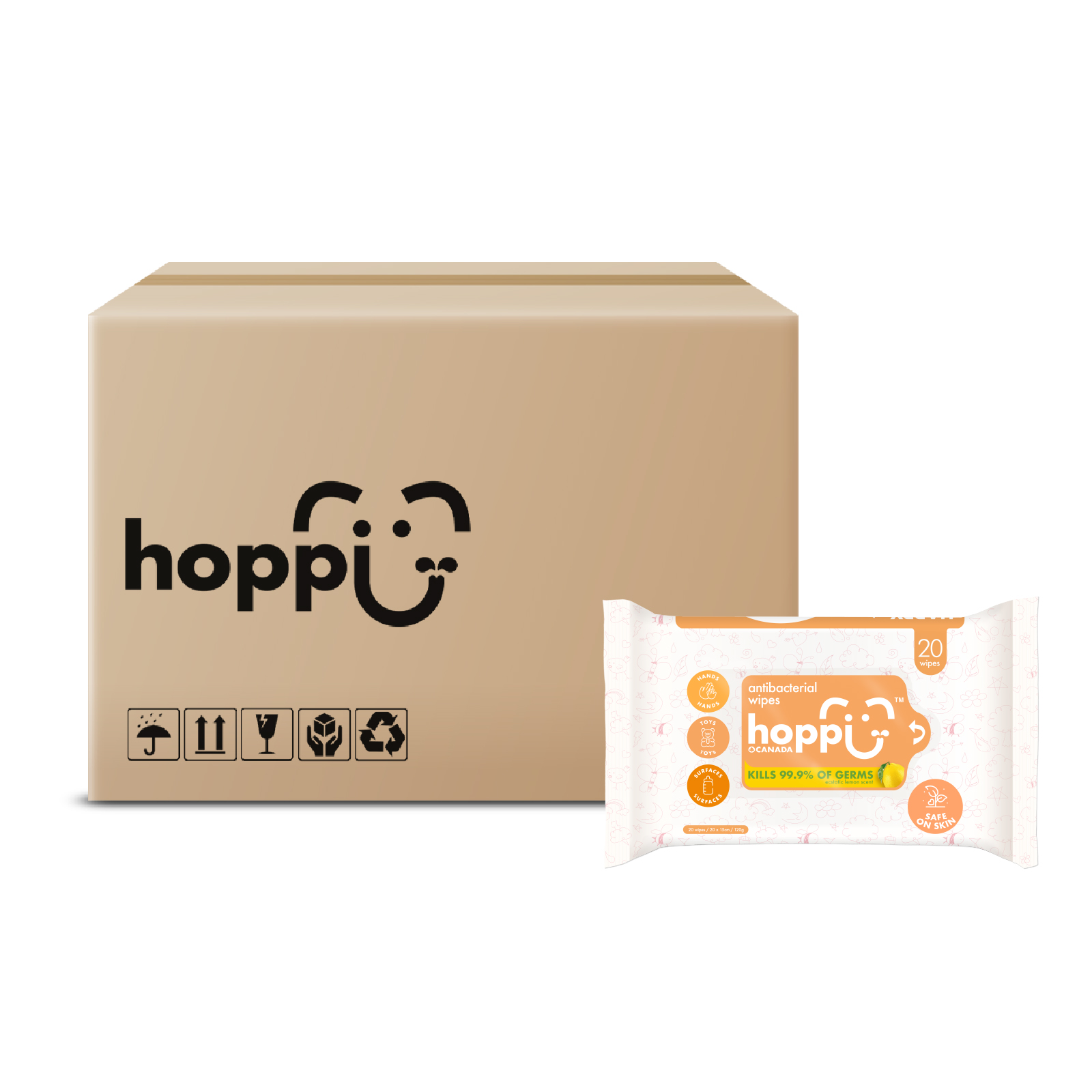Hoppi Baby Antibacterial Wipes