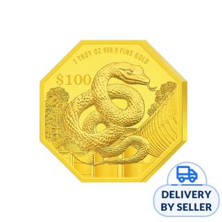 2025 SG Lunar Snake 1 troy oz 999.9 Fine Gold Proof Coin