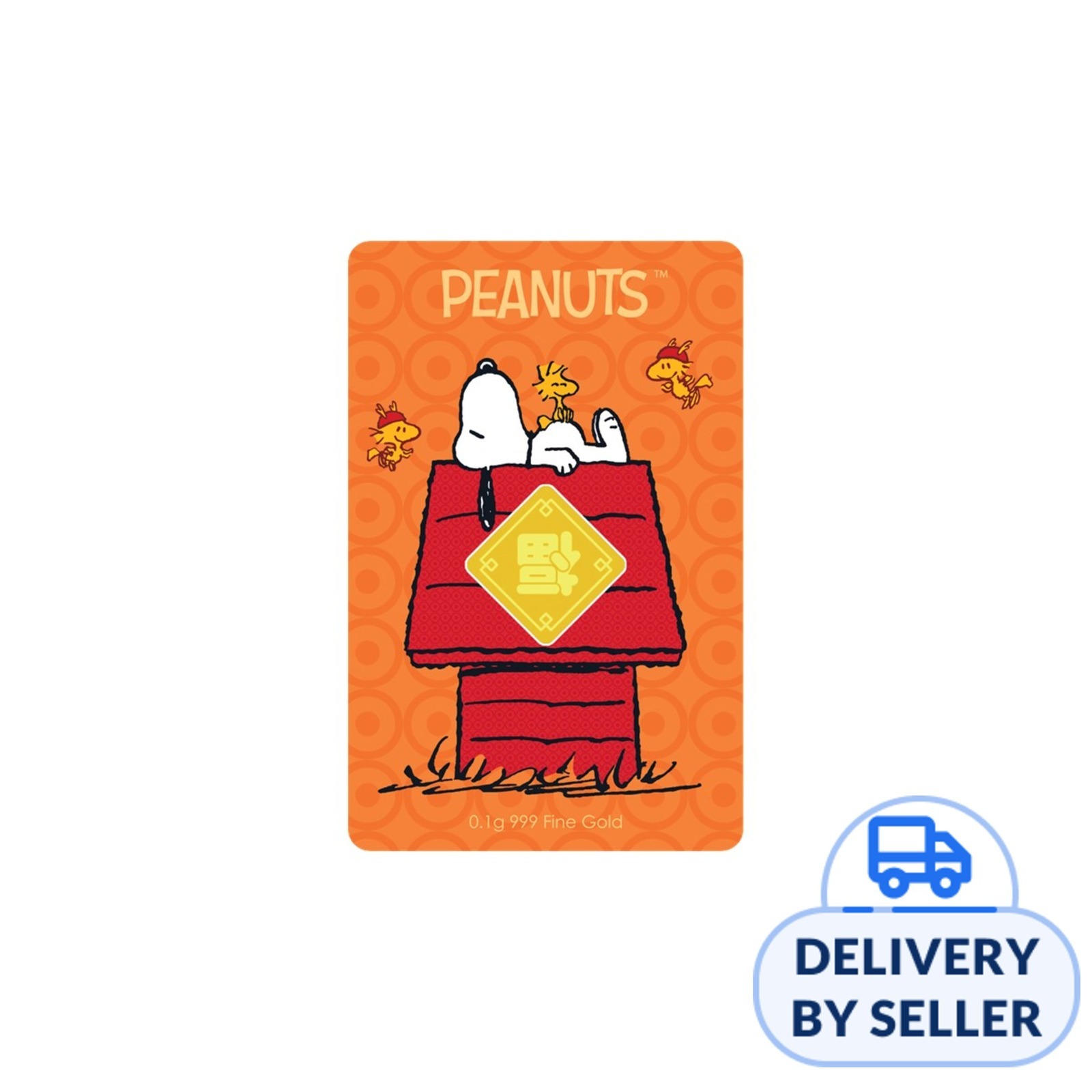 Peanuts Prosperity House 0.1 gm 999 Fine Gold Bar