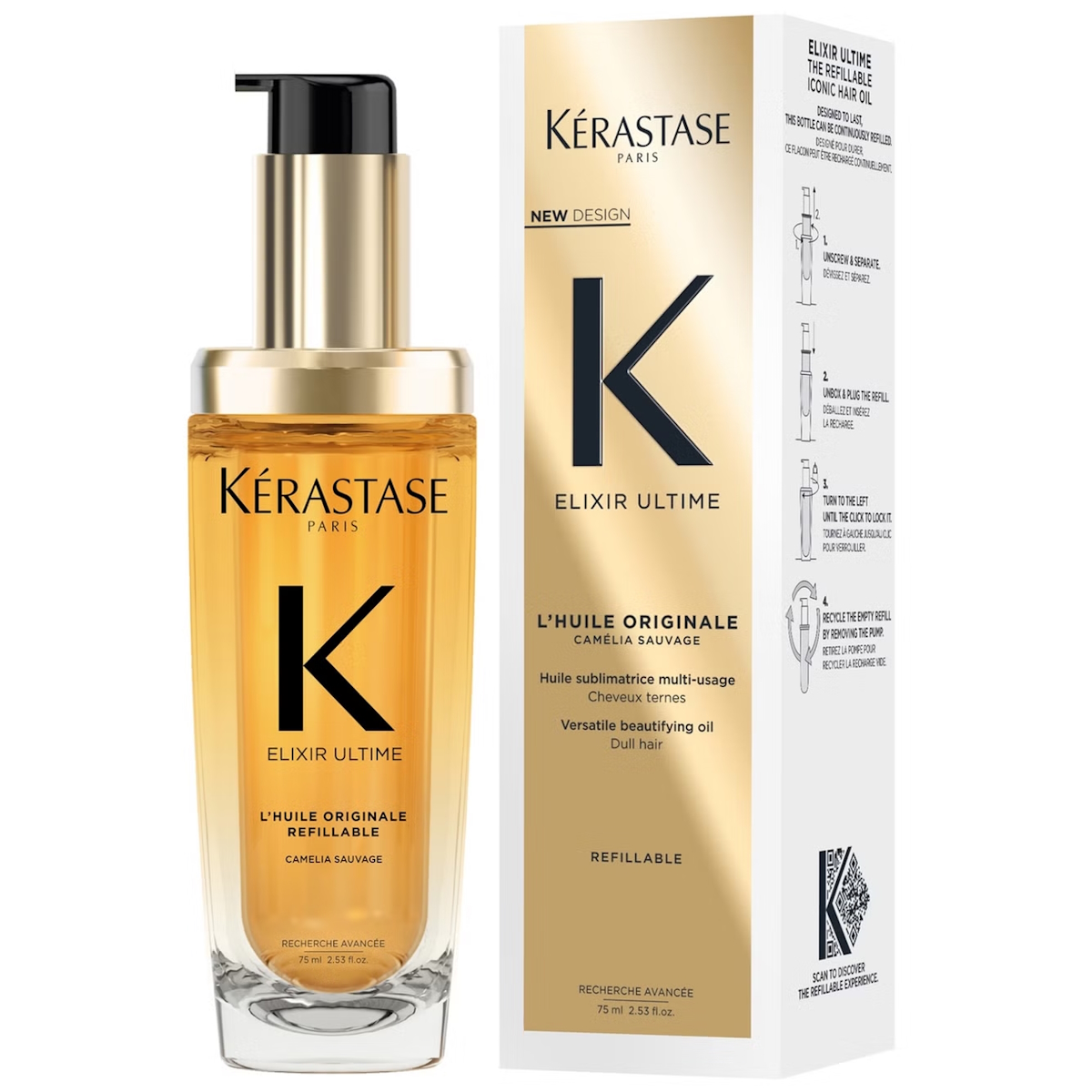 KERASTASE hair oil 2本 Kerastase Elixir Ultime - L'Huile Originale Refillable (New