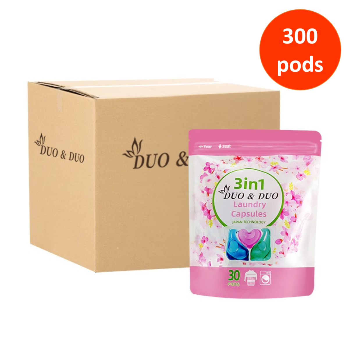 DUODUO  3 in 1 Laundry Capsules - Green Fruits