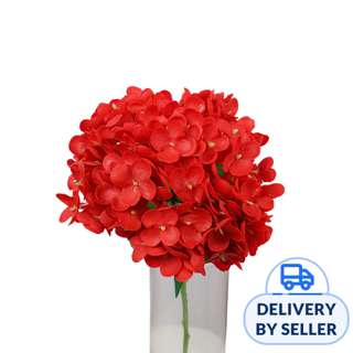 JM Flower Artificial Hydrangea - Red