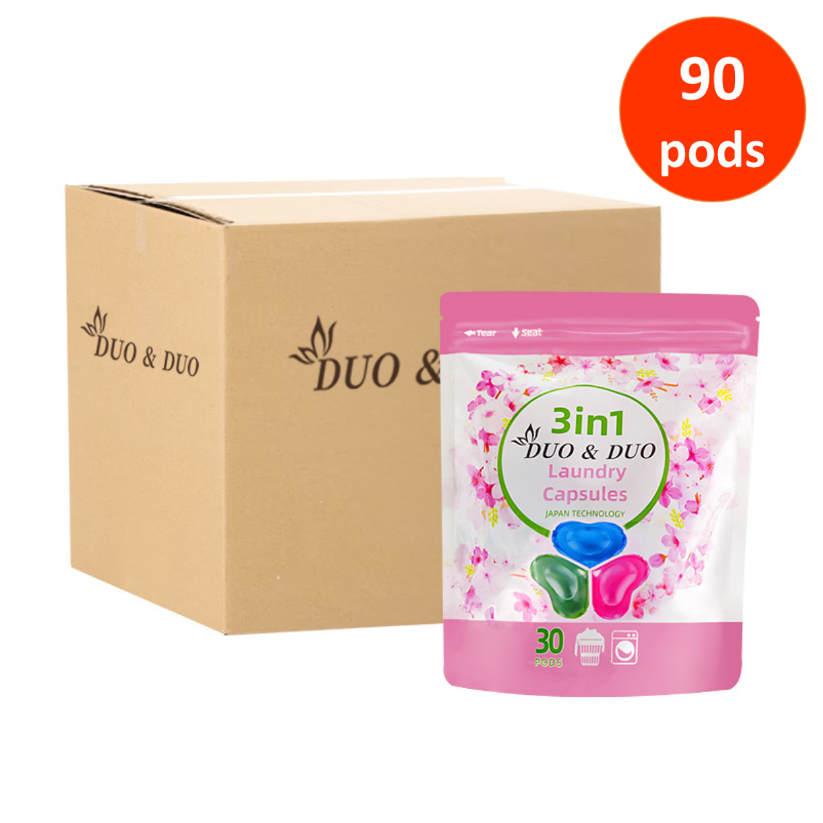DUODUO 3 in 1 Laundry Capsules - Mix Scent