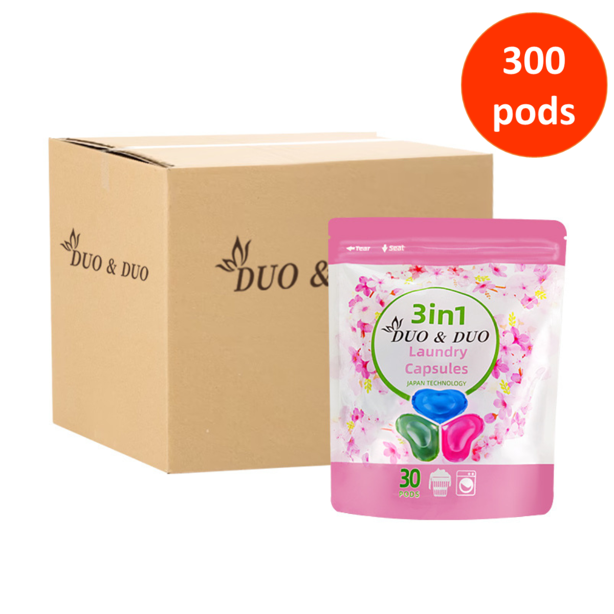 DUODUO  3 in 1 Laundry Capsules - Mix Scent