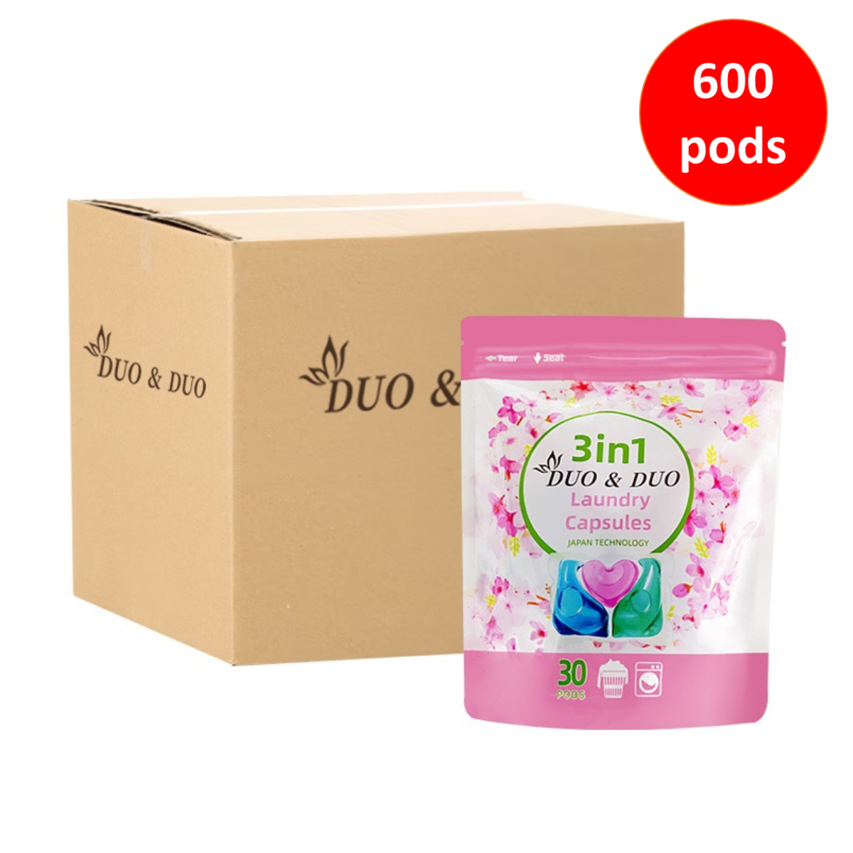 DUODUO  3 in 1 Laundry Capsules - Green Fruit