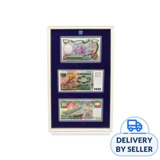 Singapore $500 Orchid Bird & Ship 999 Fine Silver Sheet