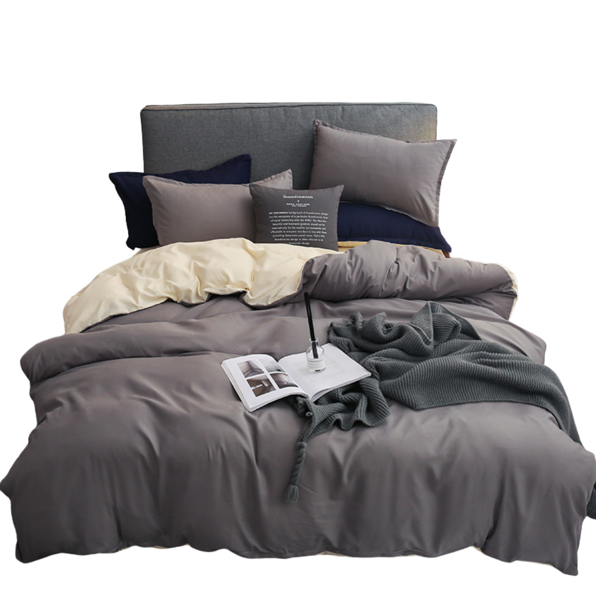 MAKKO Premium Collection 1000TC Quilt Cover - Single (BS-211)