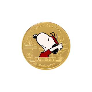 Flash Beagle Snoopy  24K Gold Plated Commemorative Medallion