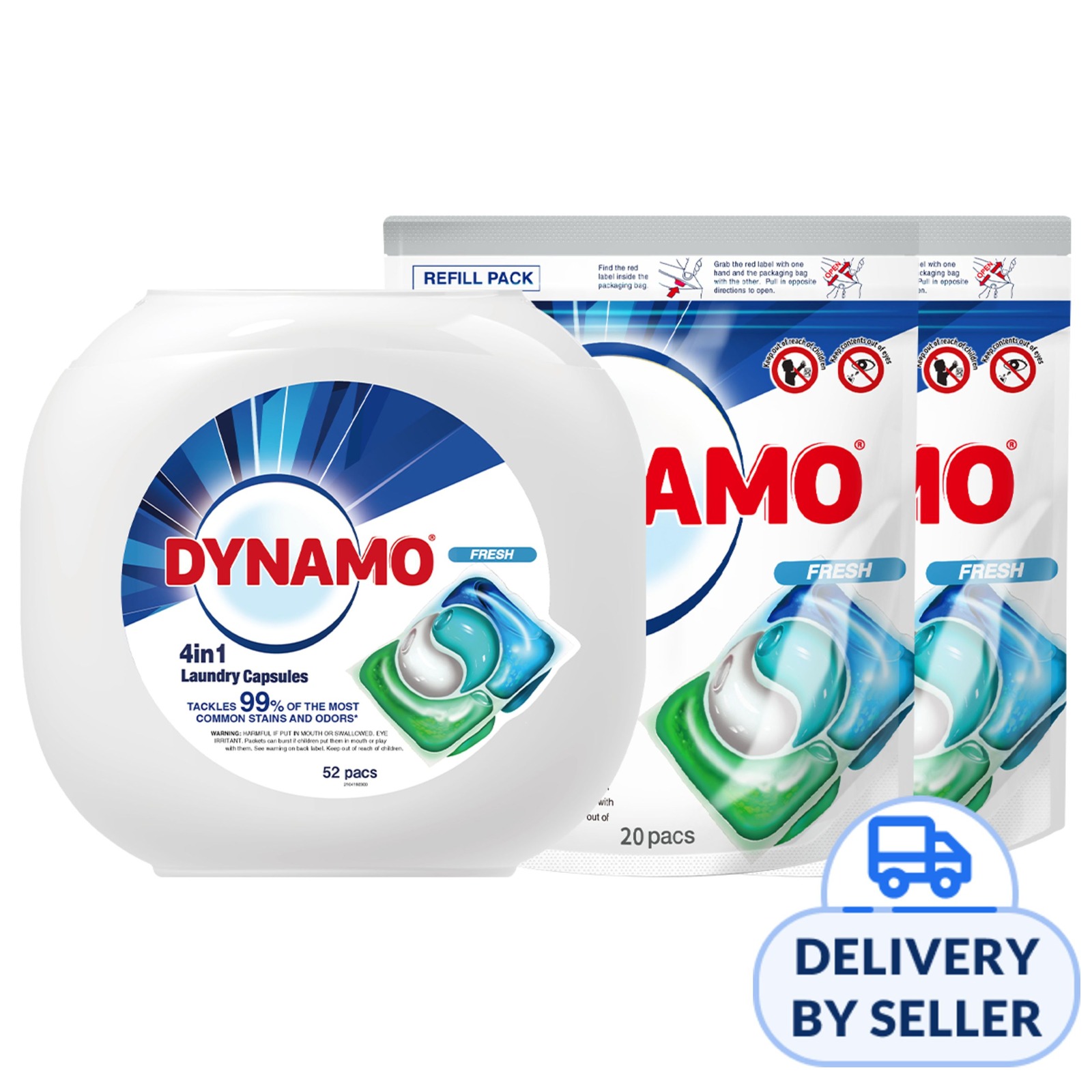 Dynamo 4in1 Laundry Capsules Bundle - Fresh