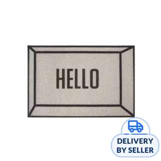 HOUZE Washable Non Slip Coil Mat - HELLO 2D