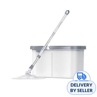 HOUZE FLUX Tornado Spinning Mop And Bucket - White