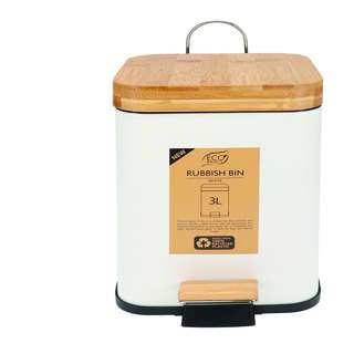 Eco Basics Rubbish Bin Square 3L - White