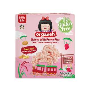 Quinoa with Brown Rice Mini Cracker Baby Snacks - Strawberry