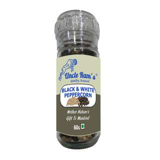Uncle Ram's Black & White Peppercorn Bottle Grinder