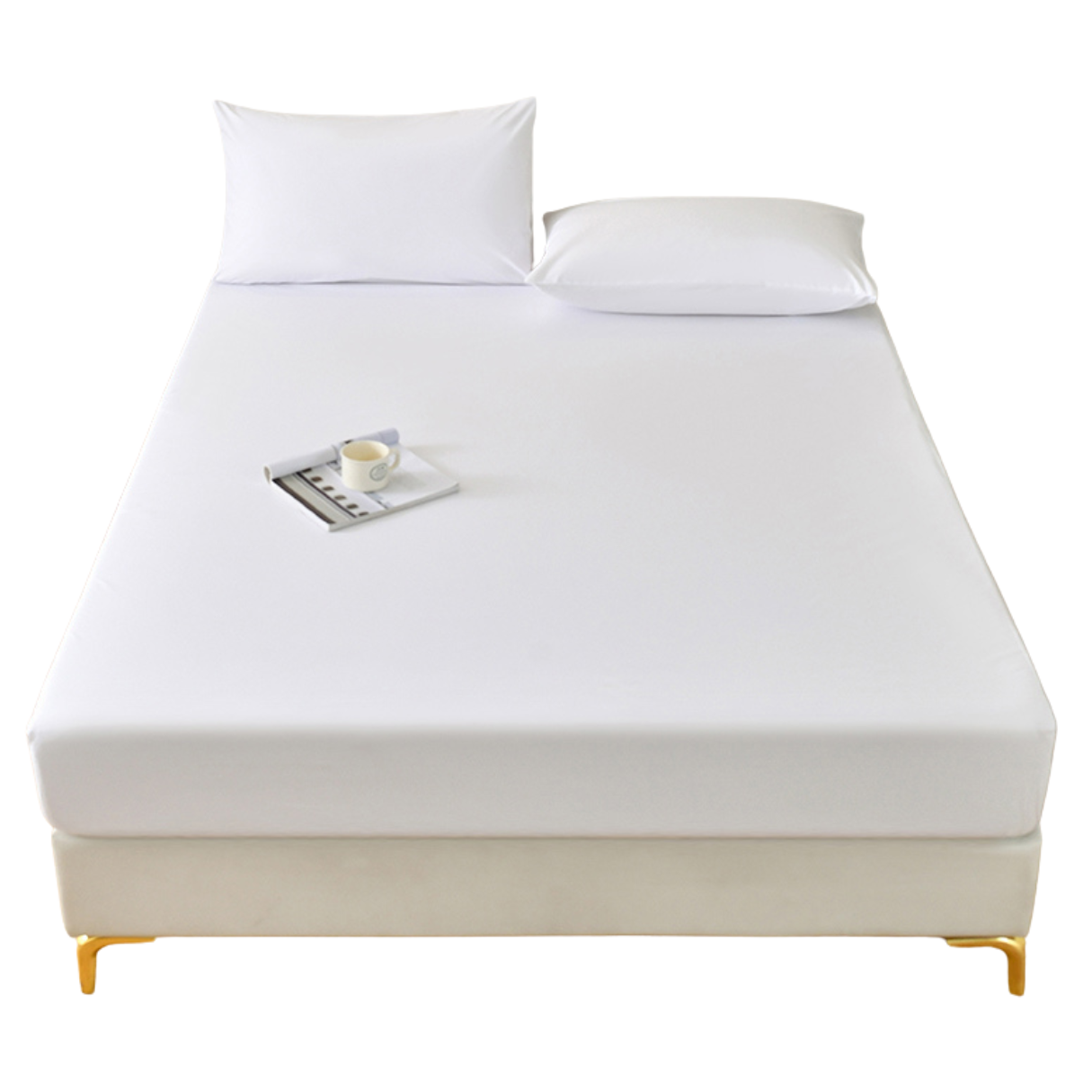 MAKKO Waterproof Mattress Protector - Queen – White