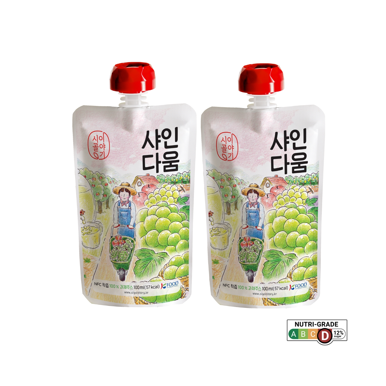 NFC Korean Apple Shine Muscat Grape Juice NTUC FairPrice