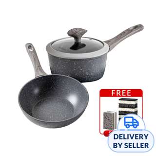 Table Matters-Everyday Chef 16cm Pot + 20cm Fry Pan - Grey
