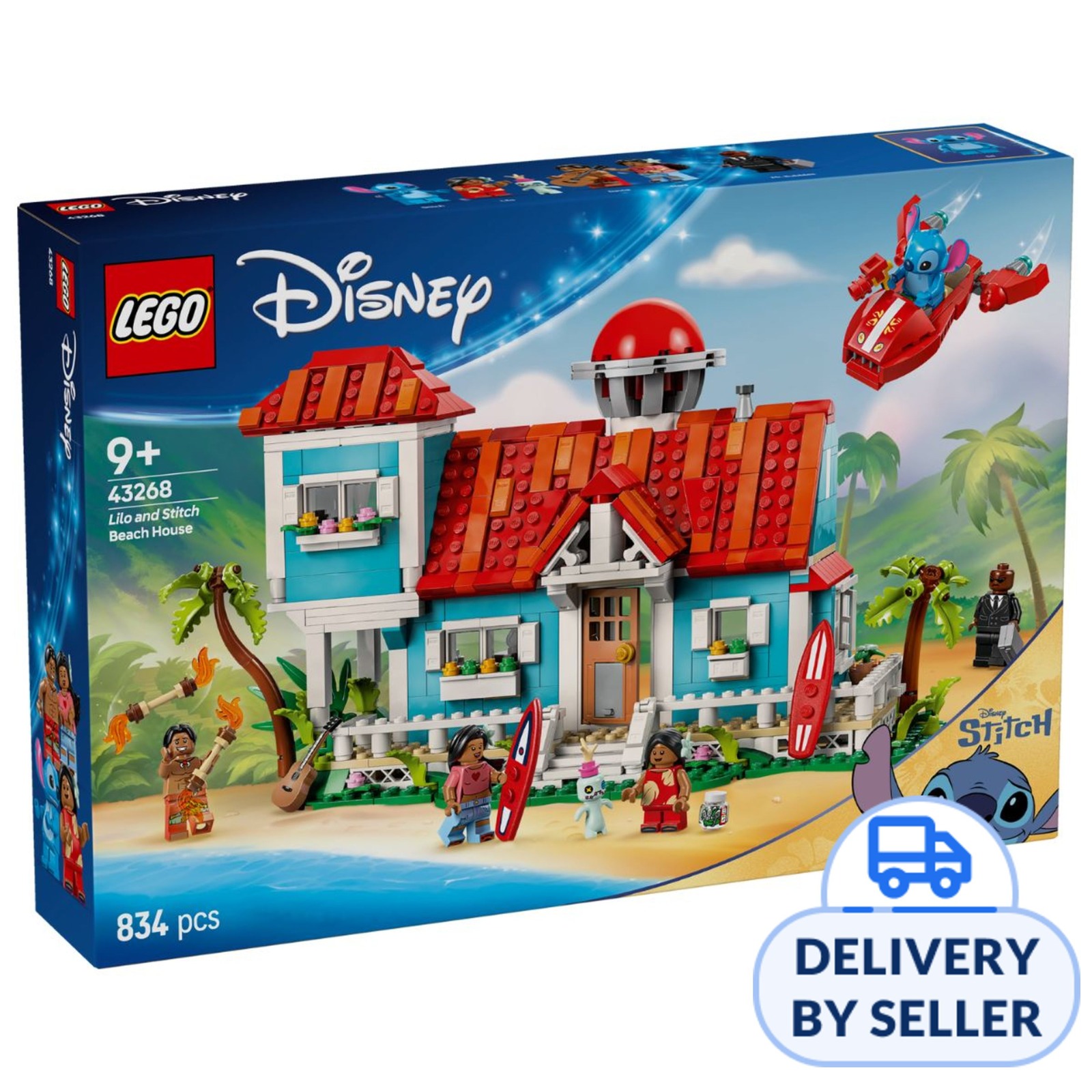 マジー・スター/シー・ハングス・ブライトリィ LEGO 43268 Disney Lilo and Stitch Beach House | NTUC FairPrice