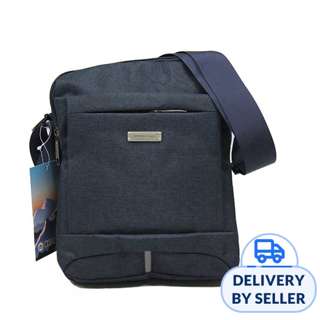 Simple Full Sized Tablet Sling Bag - Navy