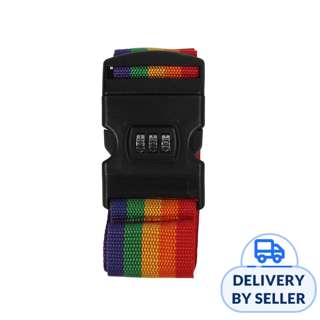 Sécurisé Luggage Strap with Number Combination Lock - Rainbow