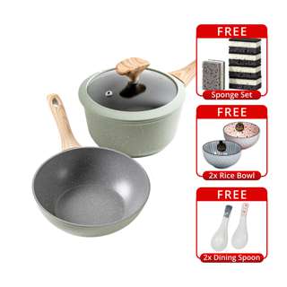 Table Matters-Everyday Chef 20cm Pot + 20cm Fry Pan - Sage