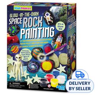 4M KidzMaker Glow in the Dark Space Rock Painting Kit