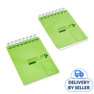 Colour Cover Spiral Twin Notepad A7 Rouled Line - 2 Pads