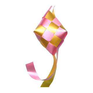 Partyforte Hari Raya Ketupat Ribbon - 16x11 Yellow And Pink