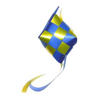 Partyforte Hari Raya Ketupat Ribbon - 16x11 Yellow And Blue