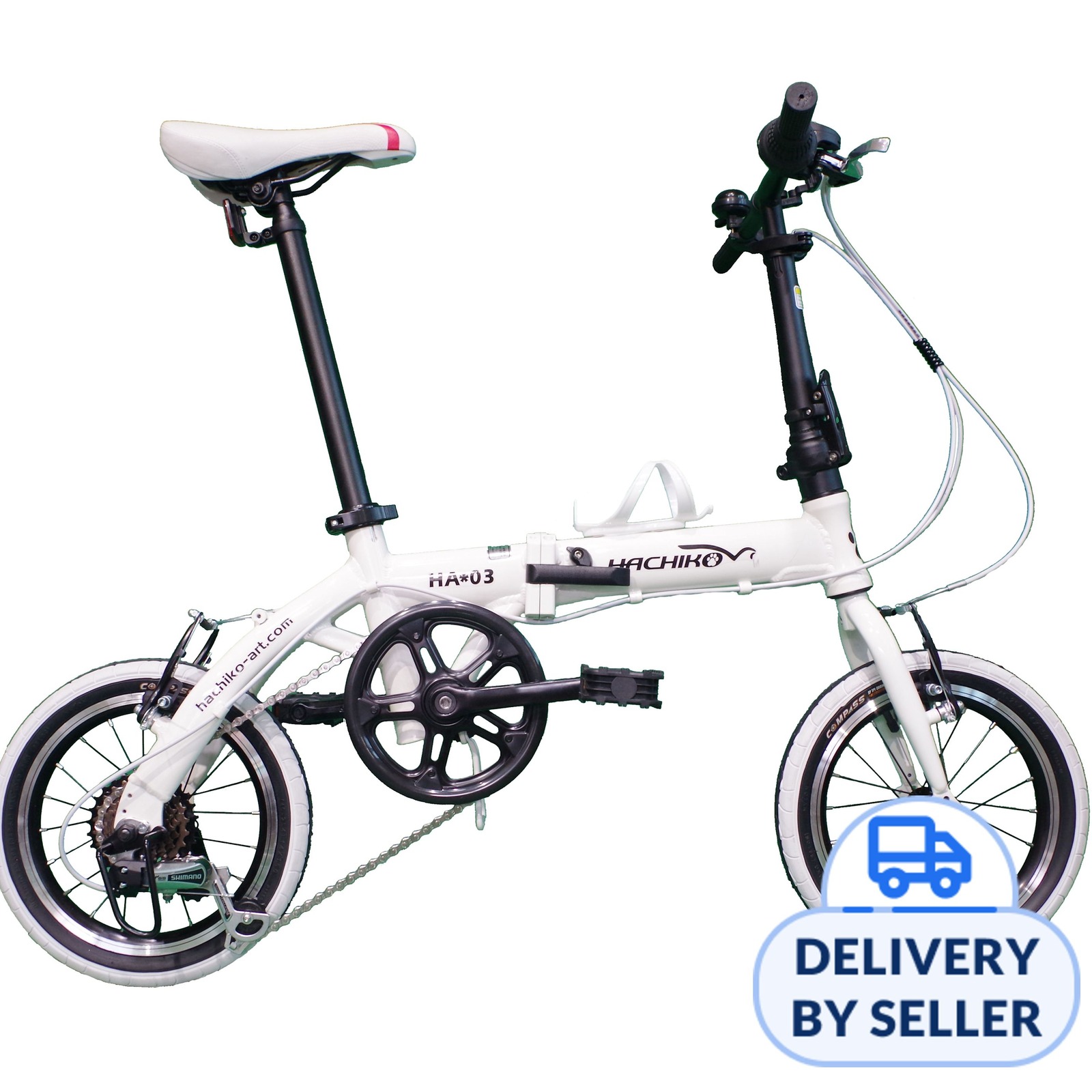 Hachiko HA-03 Aluminum 14 Inch Bicycle - White | NTUC FairPrice