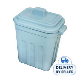Blue Trash Can With Cover - 1.8L