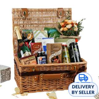 FNP Grand Basket of Wine Snacks and Edibles