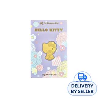 Sanrio Hello Kitty Showa Uchiwa  0.1 gram 999 Fine Gold Bar