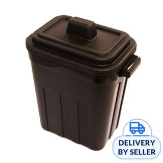 Brown Trash Can With Cover - 1.8L