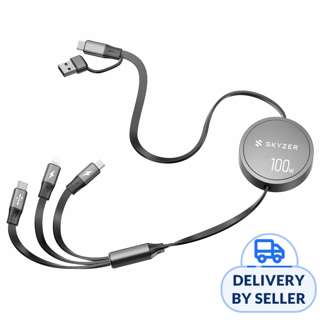 Skyzer SZRC200 PD100W 3-In-2 Retractable Fast Charging Cable