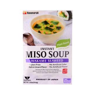 Hanamaruki Japan Instant Miso Soup Wakame Seaweed - 3 Serving Hanamaruki Japan Instant Miso Soup Wakame Seaweed - 3 Serving