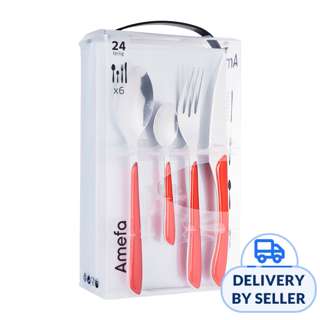 Amefa Cutlery Set 24's Eclat - Ruby Red