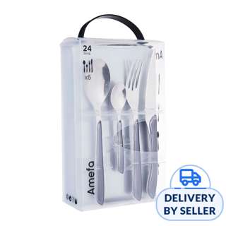 Amefa Cutlery Set 24's Eclat - Metallic Slate Grey