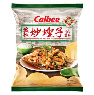 Calbee Stir Fried Razor Clams w/Black Bean Sauce Potato Chips