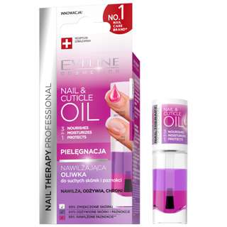 Eveline Nail & Cuticle Oil - Nail Therapy Professional 3 in 1 Eveline Nail & Cuticle Oil - Nail Therapy Professional 3 in 1