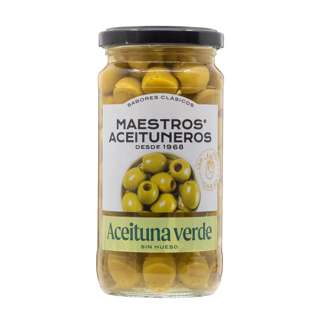 Maestros Aceituneros Manzanilla Green Olives Pitted