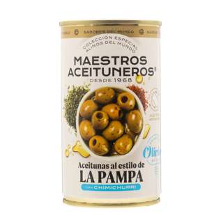 Maestros Aceituneros Pitted Green Olives in Chimichurri