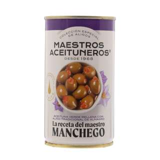 Maestros Aceituneros Olives Stuffed with Eggplant in Manchego