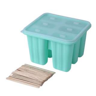 Silicon Ice Cream Molds 6 Grid Popsicle Mould - Green